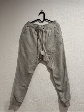 Ovo Men's Gray Sweatpants with Drawstring